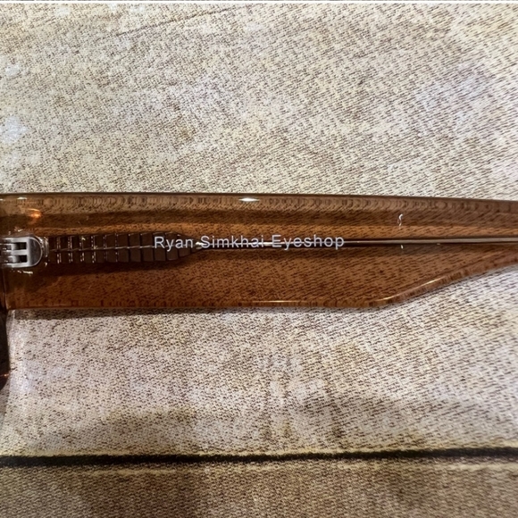 NWT RYAN SIMKHAI MARA SUNGLASSES IN CRYSTAL CLEAR LIGHT BROWN - Picture 6 of 11